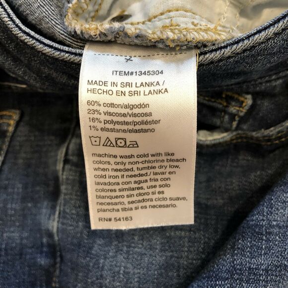 Calvin Klein Mid Rise Blue Med Dark Wash Denim Skinny Jeans Size 4 - Picture 7 of 8